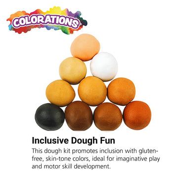 Colorations Wheat & Gluten Free Colors Like Me Dough - 10 Colors (5oz Each) | Non-Toxic, Play Dough, Bulk Set, Sensory Kit, Part