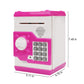 Adevena Electronic Piggy Bank, Mini Atm Password Money Bank Cash Coins Saving Box For Kids, Cartoon Safe Bank Box Perfect Toy Gifts For Boys Girls (White Pink)