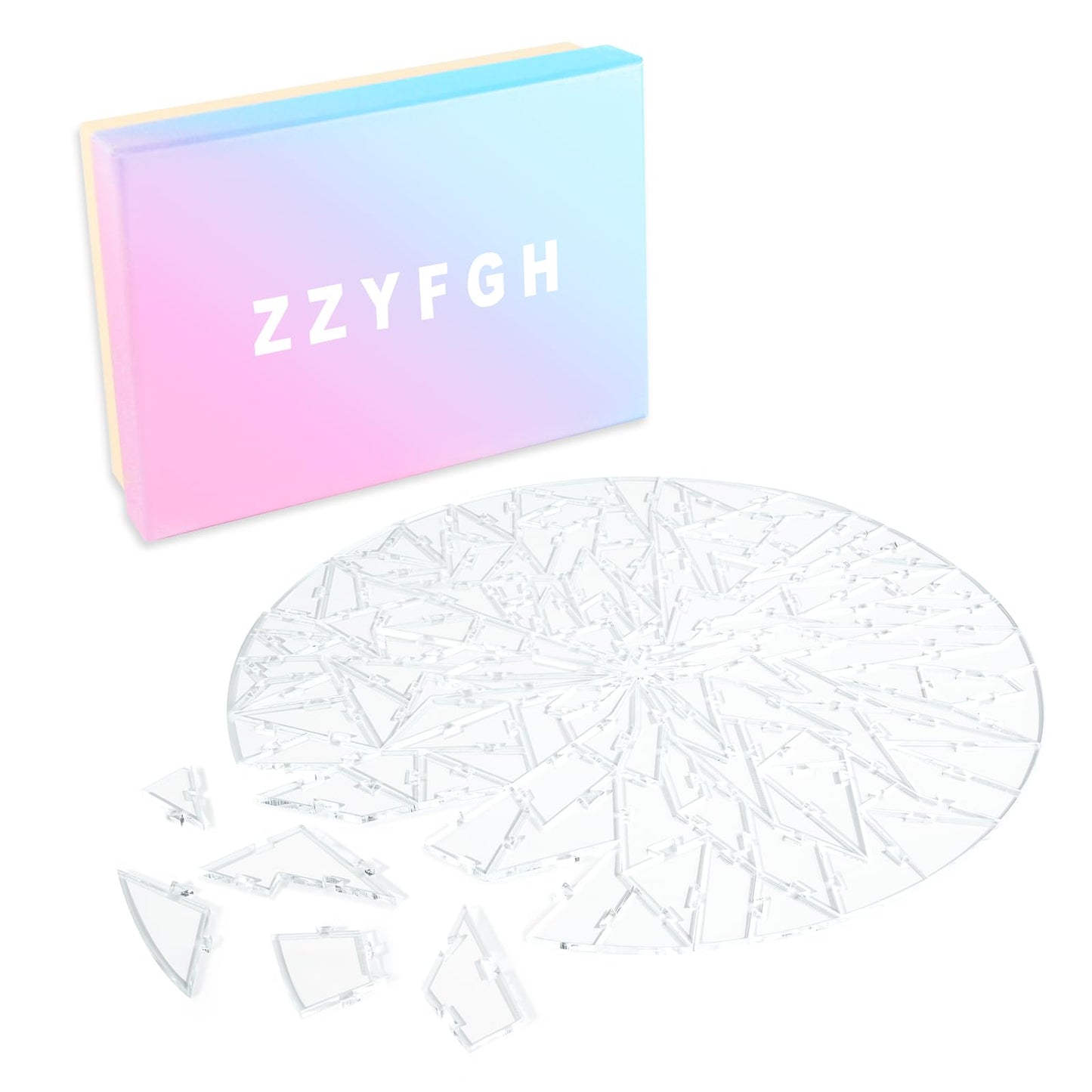 ZZYFGH Clear Hard Jigsaw Puzzle – 141 Pieces, Thick Crystal Clear Acrylic, Challenging Game for Adults and Children