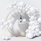 130Pcs White Balloons Different Sizes 18'' 12'' 10'' 5'' Balloon Garland Arch Kit Perfect For Birthday Party, Graduation, Baby S