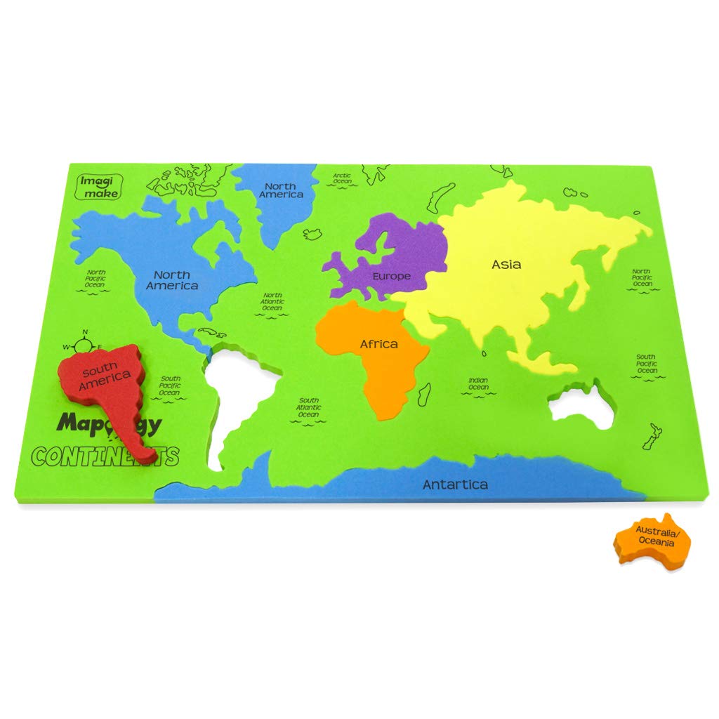 Imagimake Mapology Continents | Return Gift Puzzle for Kids Age 5+