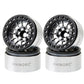 RhinoRC MOZA 1.9 Inch Negative Offset Aluminum Wheel Rim, 4PCS RC Beadlock Wheels for 1/10 RC Crawler Axial SCX10 RR10 Wraith TR