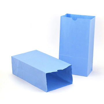 Hygloss, Blue, Gusseted Paper Bags, 6 (6 x 3.5 x 11), Pack of 50, 50 Piece