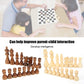 Wooden Chess Pieces,32Pcs Handmade Standard International Staunton Chess Pieces Only Complete Spare Replacement Pieces Interacti