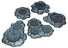Crater Set - Unainted (5 Craters, 28Mm Terrain) By Pegasus Hobbies