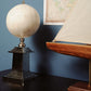 Old Modern Handicrafts Bone Globe With Aluminium Base -With Shiny Nickle Finish - 6.5L X 6.5W X 14.5H Inches