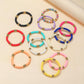 HYHONEY 12pcs Friendship Bracelets Beaded Bracelets Heishi Bracelet Cute Bracelets Stack Vinyl Clay Disc Bead Surfer Stretch Sum