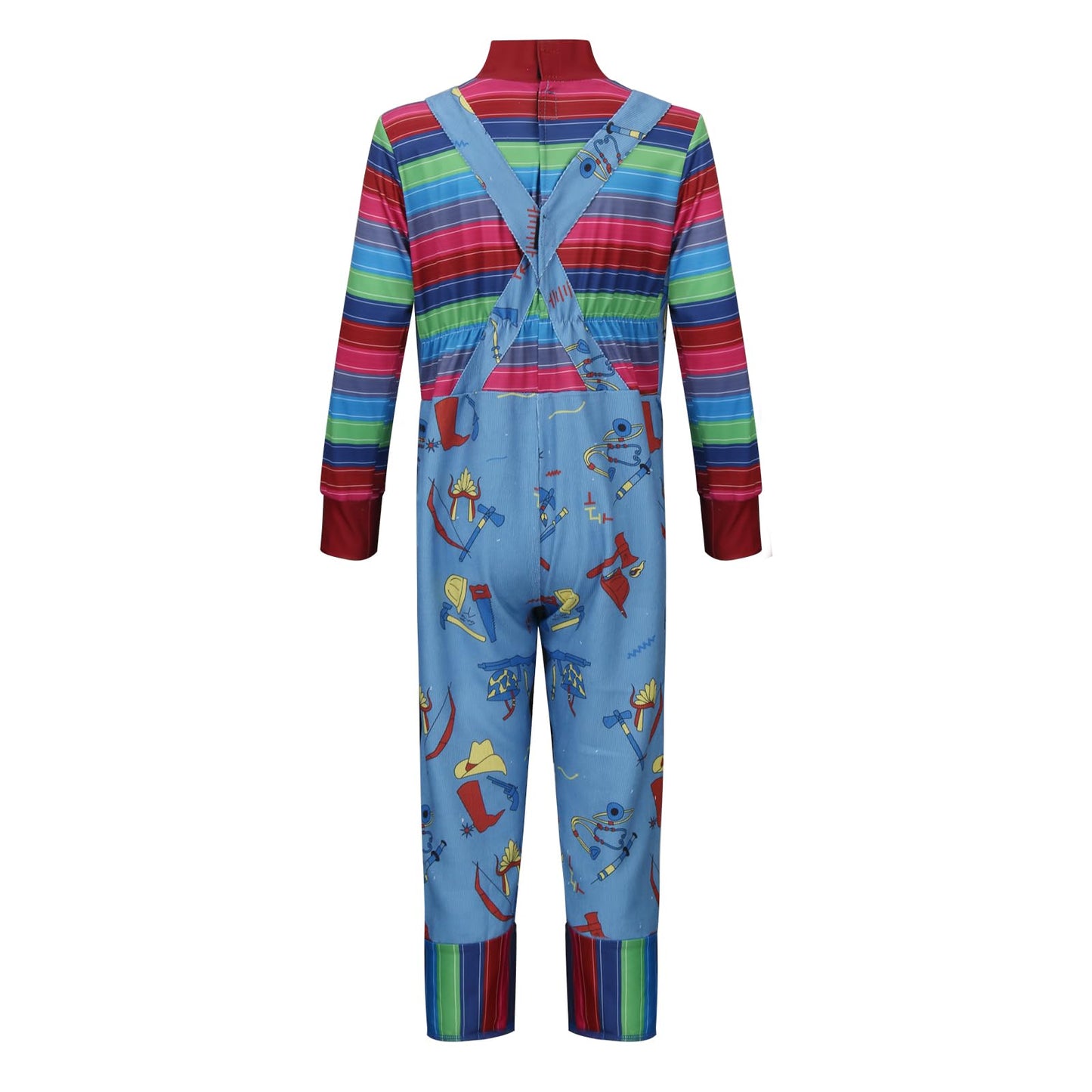 Linkom Chucky Costume For Kids,Boys Girls Good Guys Jumpsuit Child'S Play Overalls Outfits Halloween Cosplay Horror Costume (Medium)