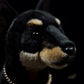 ZHONGXIN MADE 12" Simulation Doberman Stuffed Animal Plush Toy - Black Polyester Puppy for Kids, Ideal Gift for Girls & Boys
