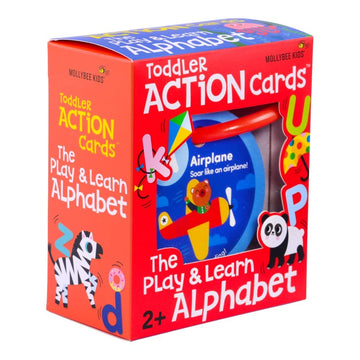 Mollybee Kids Toddler Action Cards The Play And Learn Alphabet - A Learning Letters Toddler Activity Game, Ages 2+,