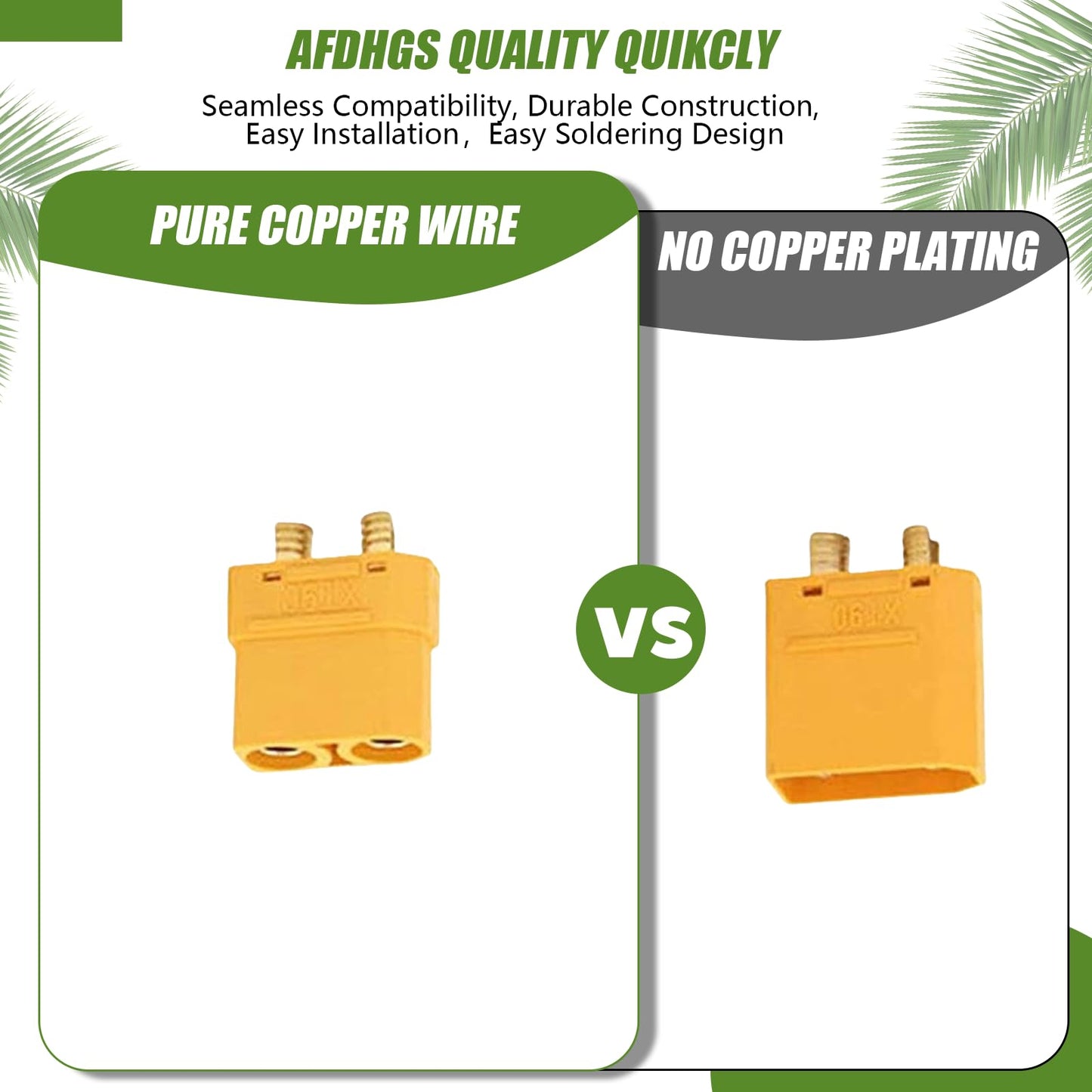 AFDHGS XT90 Connector Set with Solder Point Cover Caps (24pcs) - Upgraded Gold-Plated Copper for RC Vehicles and Electronics