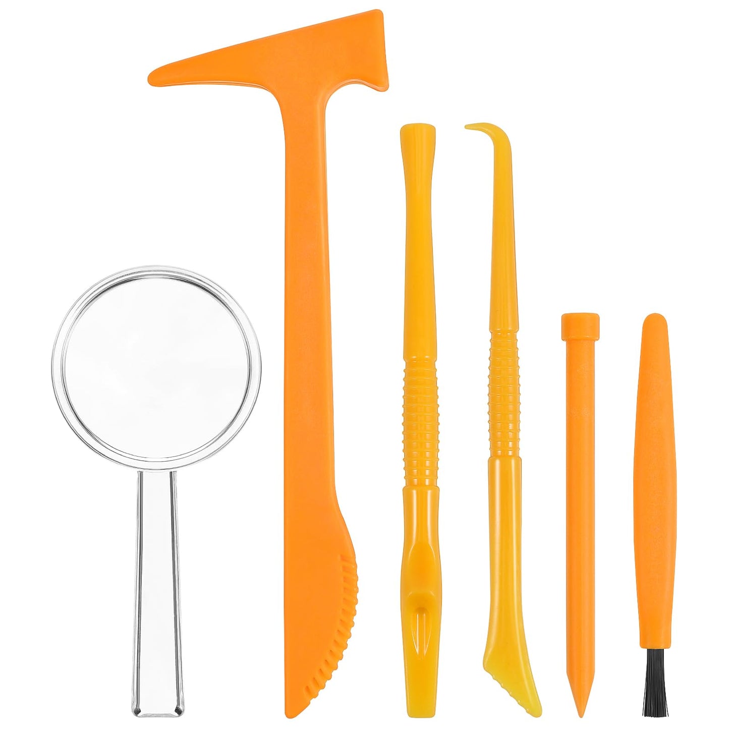 ibasenice 3 Sets Dinosaur Dig Tools Kit for Dino Fossils Educational Excavation Kits STEM Science with Mini Hammer Chisel Brush 