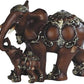 George S. Chen Imports Ss-G-88102, Thai Elephant With Baby Wood-Like Design Figurine