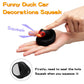 Wonuu Rubber Duck Car Ornaments Pink Duck Car Dashboard Decorations Set With Propeller Helmet, Sunglasses, And Gold Chain. (T-Christmas-Black)