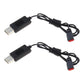 ECSiNG 2Pcs USB Charger Cables Replacement Compatible with SYMA X5HW X5HC X5UW X5UC X21 X21W RC Quadcopter USB Charging Wire Bla