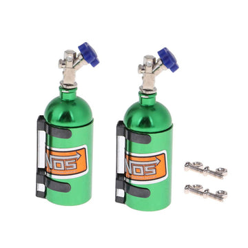 Lafeina 2Pcs Simulation Nitrogen Nos Bottle Decoration Accessories For 1:10 Rc Crawler Car Trx4 Scx10 90046 D90 D110 Tf2 (Green)