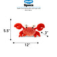 Dollibu Red Crab Stuffed Animal - Super Soft Crab Plush Toy, Cute Crab Ocean Stuffed Animal For Boys And Girls, Adorable Red Stu