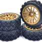 KT202316 Brown 1/10 Scale On Road Flat Car Wheels and Rubber Tires hex 12mm 4pcs (unglued) for HPI GT3 RS4 kyosho FW06