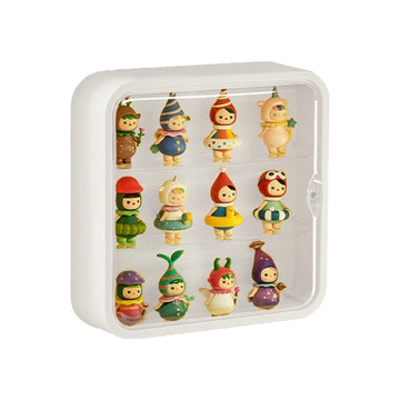 Clear Display Case For Figures,Wall-Mounted Doll Storage Box,Adjustable Display Stand Clear Acrylic Display Box With Door Dust A