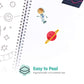 Outer Space Stickers + Coloring Book By Cupkin: Innovative Side By Side Sticker Books - Spiral Binding Lays The Planet Stickers