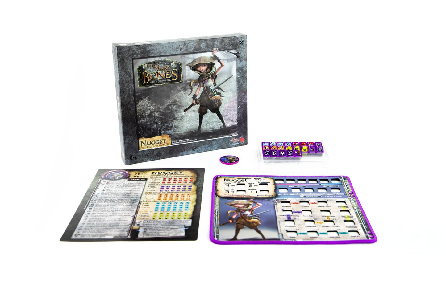 Chip Theory Games Too Many Bones Nugget Expansion - Strategic RPG Dice Builder, Compact Size, Multi-Material, Model TMB-ADD-003