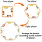 Grhonior Upgraded Version Interlocking Pegs and Jokers Board Game Wood,Multiplayer Portable Marbles and Jokers Game with Cards f