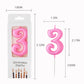 PHD CAKE 10-Count 0-9 Pink Number Birthday Candles, Number One Birthday, Pink Number Candles, Party Celebration, Baby Showers