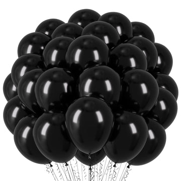 Voircoloria Black Balloons, 66Pack 12Inch Black Latex Party Balloons For Graduation, Wedding, Birthday, New Year, Baby Shower, A