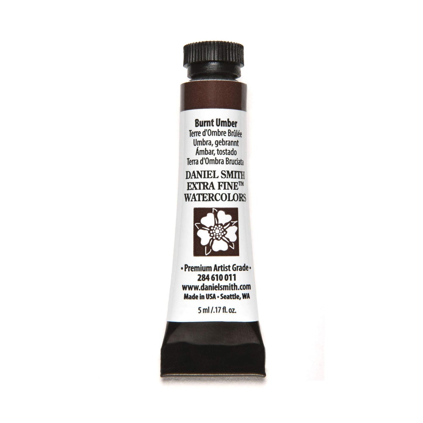 Daniel Smith 284610011 Extra Fine Watercolors Tube, 5Ml, Burnt Umber, 1.7 Fl Oz (Pack Of 1)