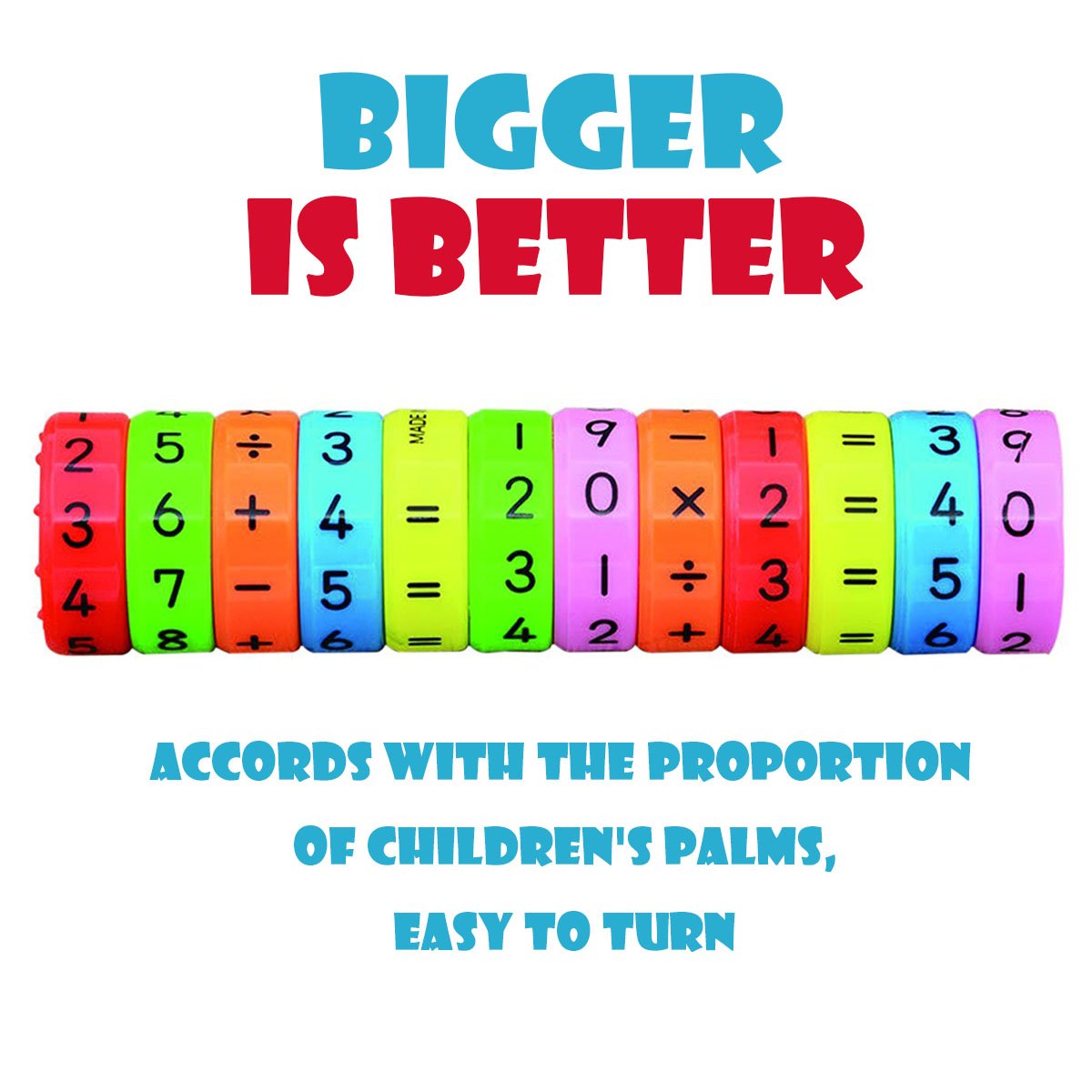 CHILHOLYD Learning Toys Math Toy Montessori Preschool Learning Educational Counting Game Numbers and Symbols Math Skills Colorful Fridge Kindergarden Educational Tools Math Blocks Great Gift for Kids