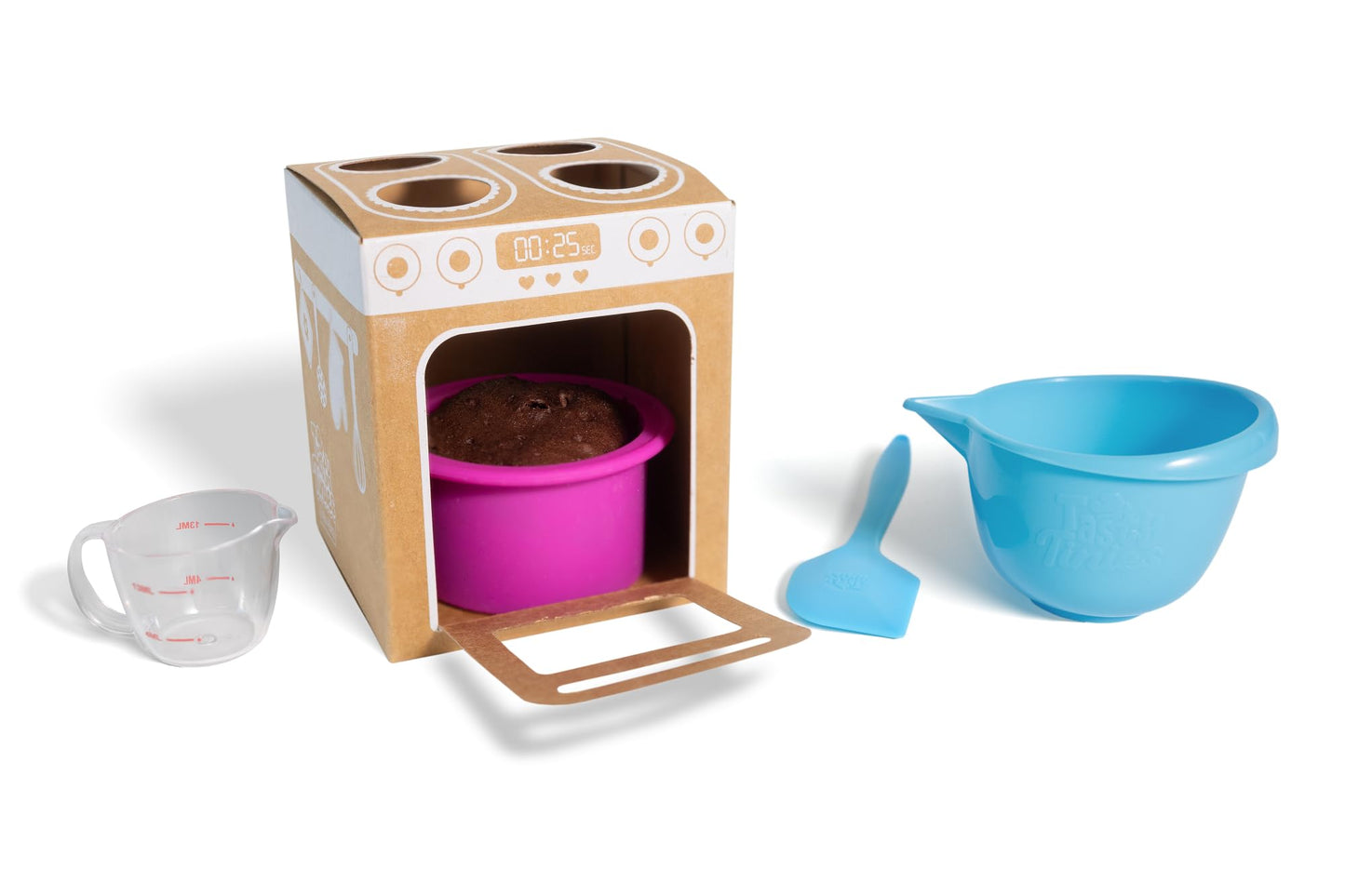 Goliath Tasty Tinies Bake Shop Chocolate Cake Mix Kit with Pink Pop Sprinkles & Chocolate Frosting Mix | Bake & Decorate 2 Real