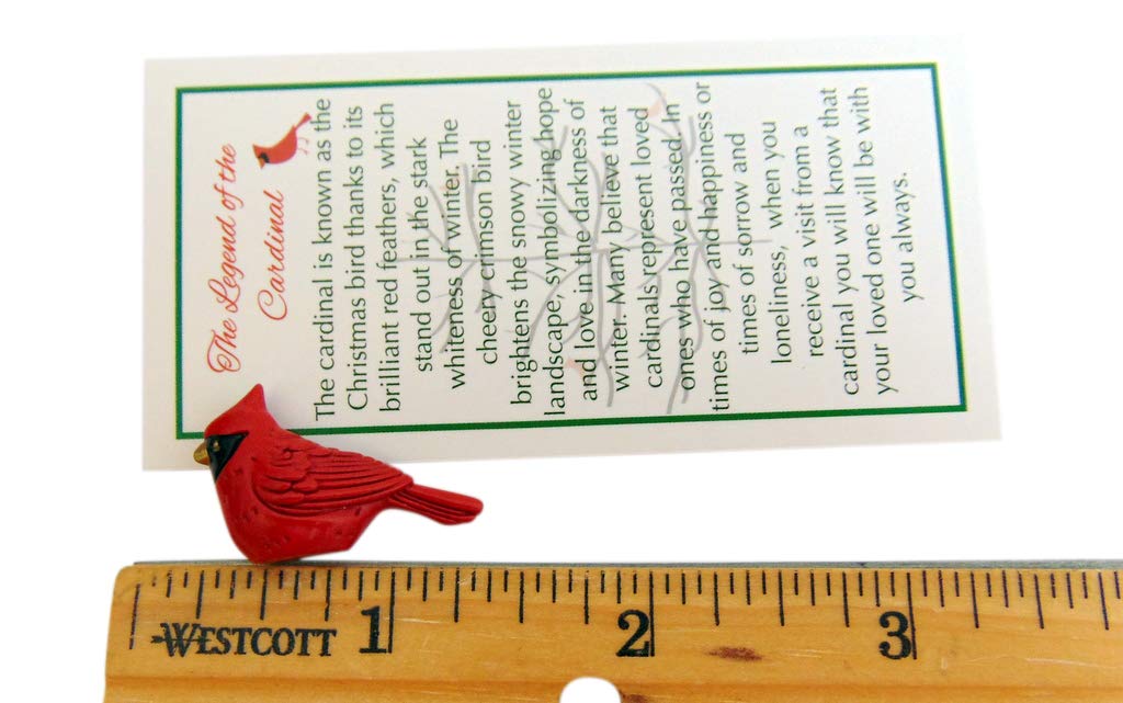Westmon Works Cardinal Figurine - 1 Inch Multicolor Polyresin Christmas Mini Charm Gift