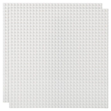 Lekebaby 2 Pack Classic Baseplates Building Base For Building Bricks, 10' X 10' Building Boards - 100% Compatible With Major Brands, White