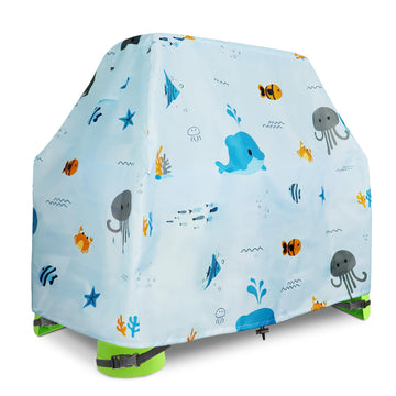 Tonhui Kids Water Table Cover With Cute Ocean Animal Prints For Step2 Rain Showers And Unicorns Kids Water Tables, Outdoor Water