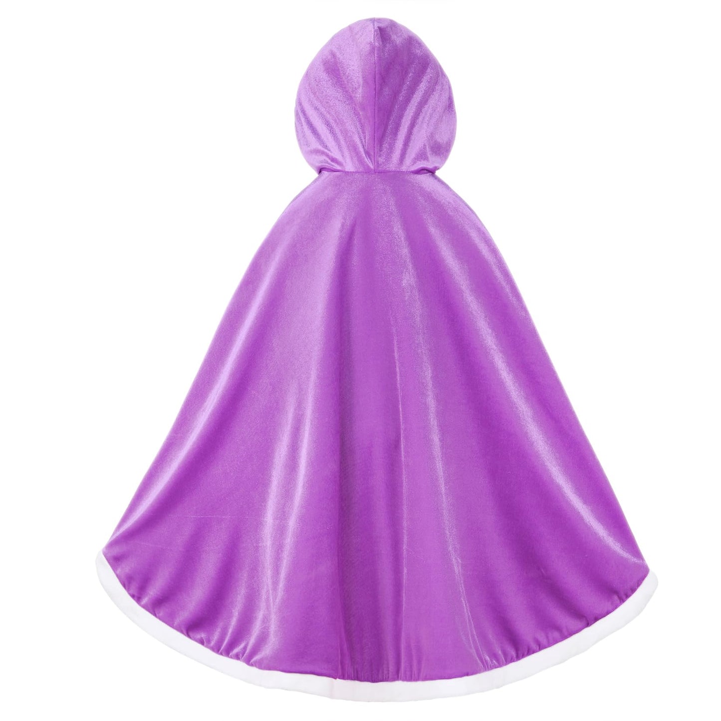 Century Star Girl Fur Princess Cape With Hood Girls Cloak For Little Girls Christmas Purple 3-4 Years