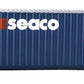 Walthers Scenemaster Ho Scale Model Of Ge Seaco (Blue, White, Red) 20' Corrugated Container,949-8064