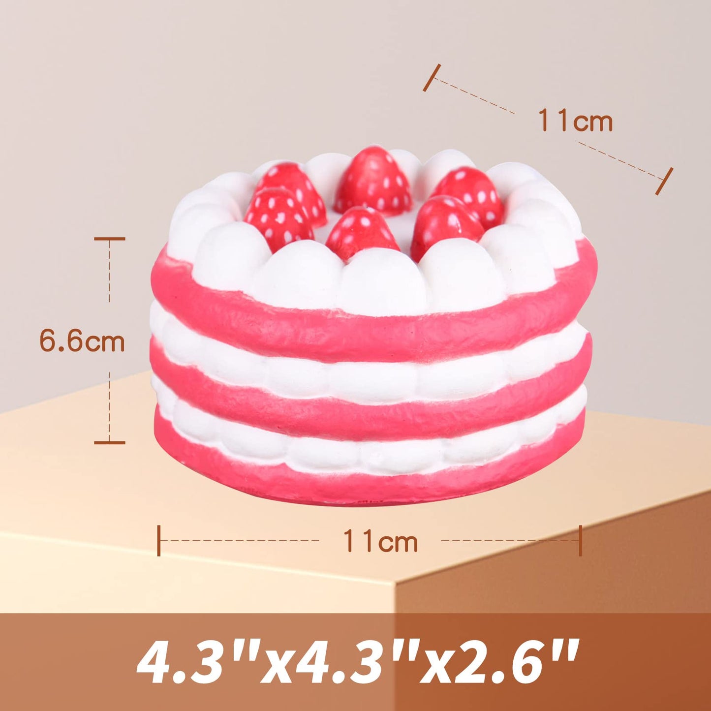 Anboor Squishies Cake Slow Rising Kawaii Squishie Toy For Collection Color Random