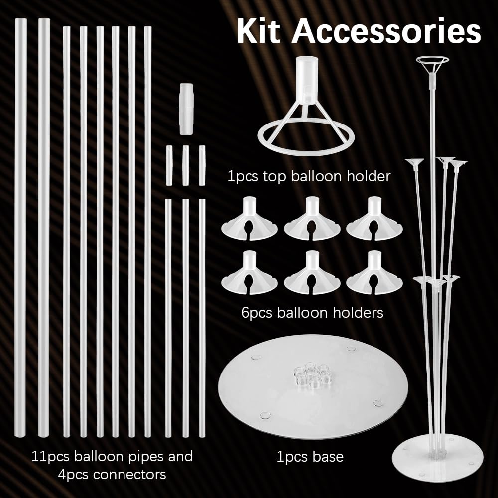 8 Set Balloon Stands For Table Balloon Sticks Balloon Stand Kit Balloon Table Stand Balloon Centerpieces For Tables Balloon Stan