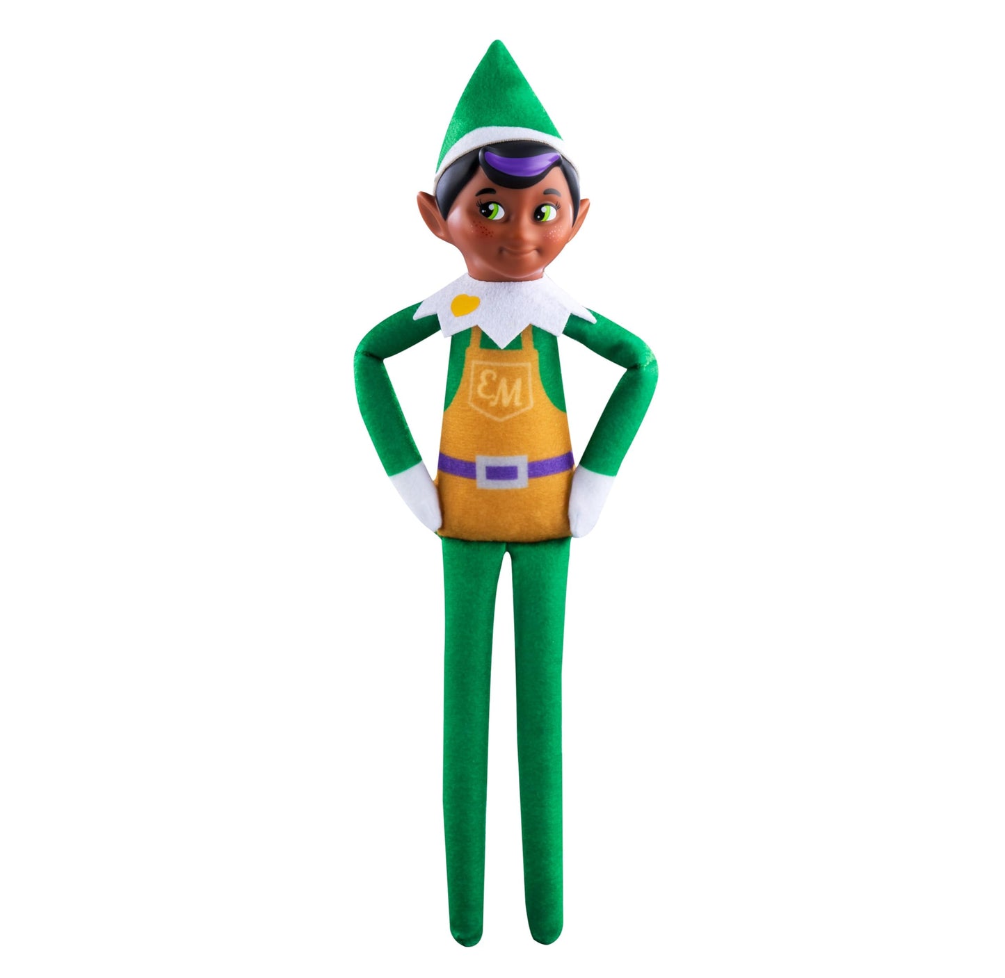 The Elf on the Shelf Elf Mates Toy Maker with Black Hair - Enchanted Forest Edition Doll with Scarf and Earmuffs - Champion of K