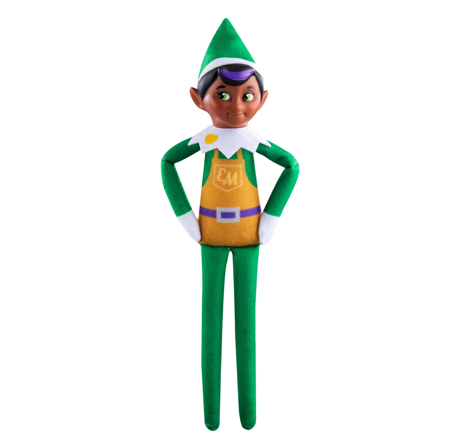 The Elf on the Shelf Elf Mates Toy Maker with Black Hair - Enchanted Forest Edition Doll with Scarf and Earmuffs - Champion of K