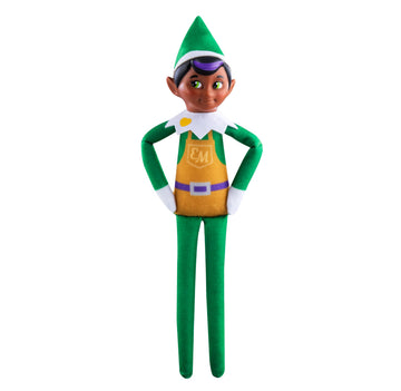 The Elf on the Shelf Elf Mates Toy Maker with Black Hair - Enchanted Forest Edition Doll with Scarf and Earmuffs - Champion of K