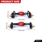RCAWD Brass Weighted Front & Rear Portal Axle Set for Hobby Plus CR-18P Rock Van, T-Hunter, Trail Hunter Upgrades Parts Black