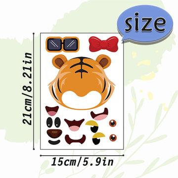24 Sheets 8.27''  5.9'' Make Your Own Animals Stickers For Kids Toddlers, Make A Face Stickers For Kids Party Favors Activities