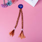 Tatibana Braided Wigs Hair Clip For Kids, 21.6 Inch Braid Hair Extensions For Kids Hair Extension With Snowflake Decoration For