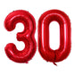 Goer Number 30 Balloons For 30Th Birthday Party Decorations,42 Inch Jumbo Foil Helium Balloons For 30Th Anniversary (Red)