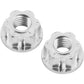 Vgoohobby 4Pcs Hexagonal Nuts, M4 Aluminum Alloy RC Wheel Hex Nuts Compatible with HSP Sakura D3 D4 1/10 RC Car (Silver)
