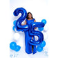 IWERP Navy Blue 50 Number Balloon, 40 Inch Foil Mylar, 50th Birthday Decorations for Women Men