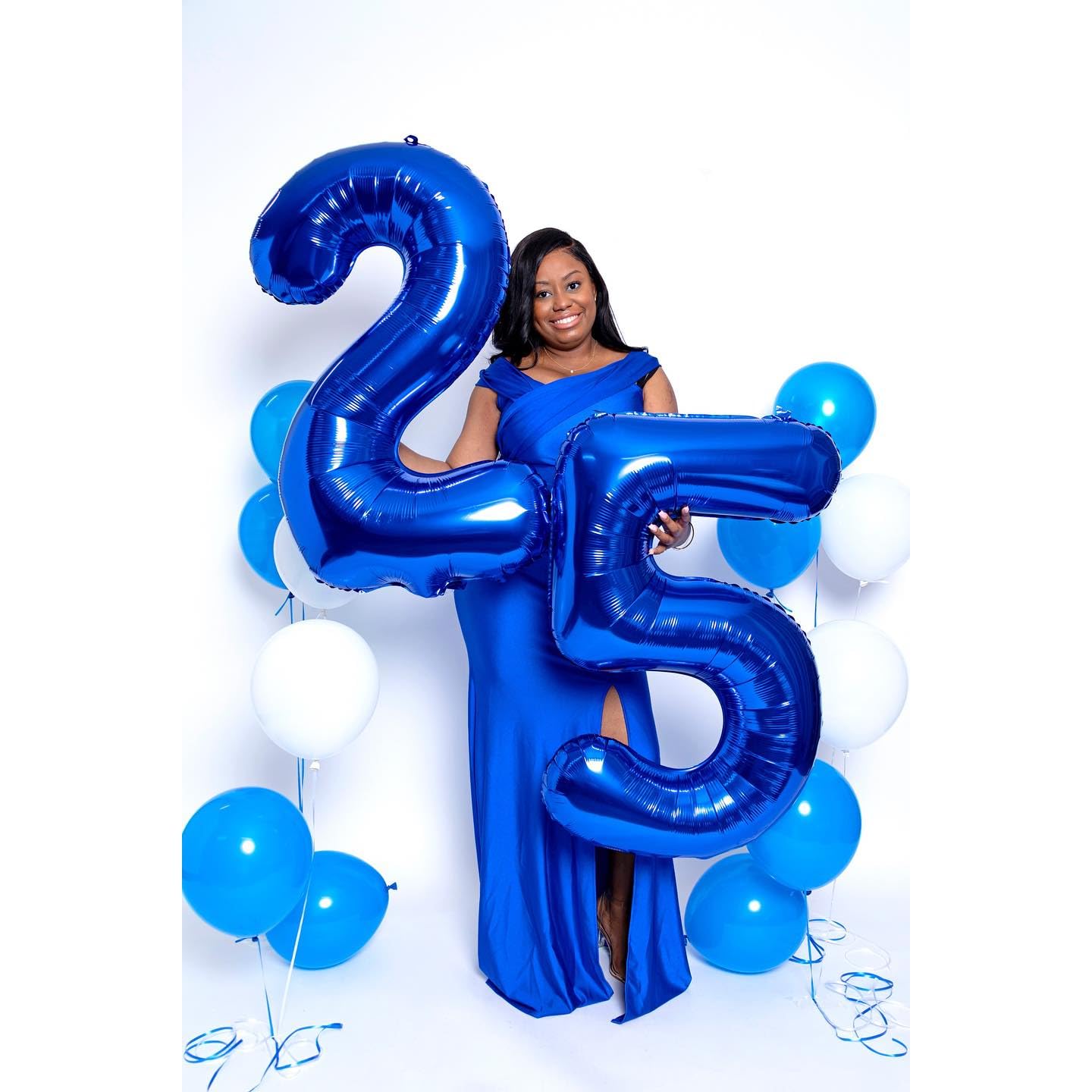 IWERP Navy Blue 50 Number Balloon, 40 Inch Foil Mylar, 50th Birthday Decorations for Women Men