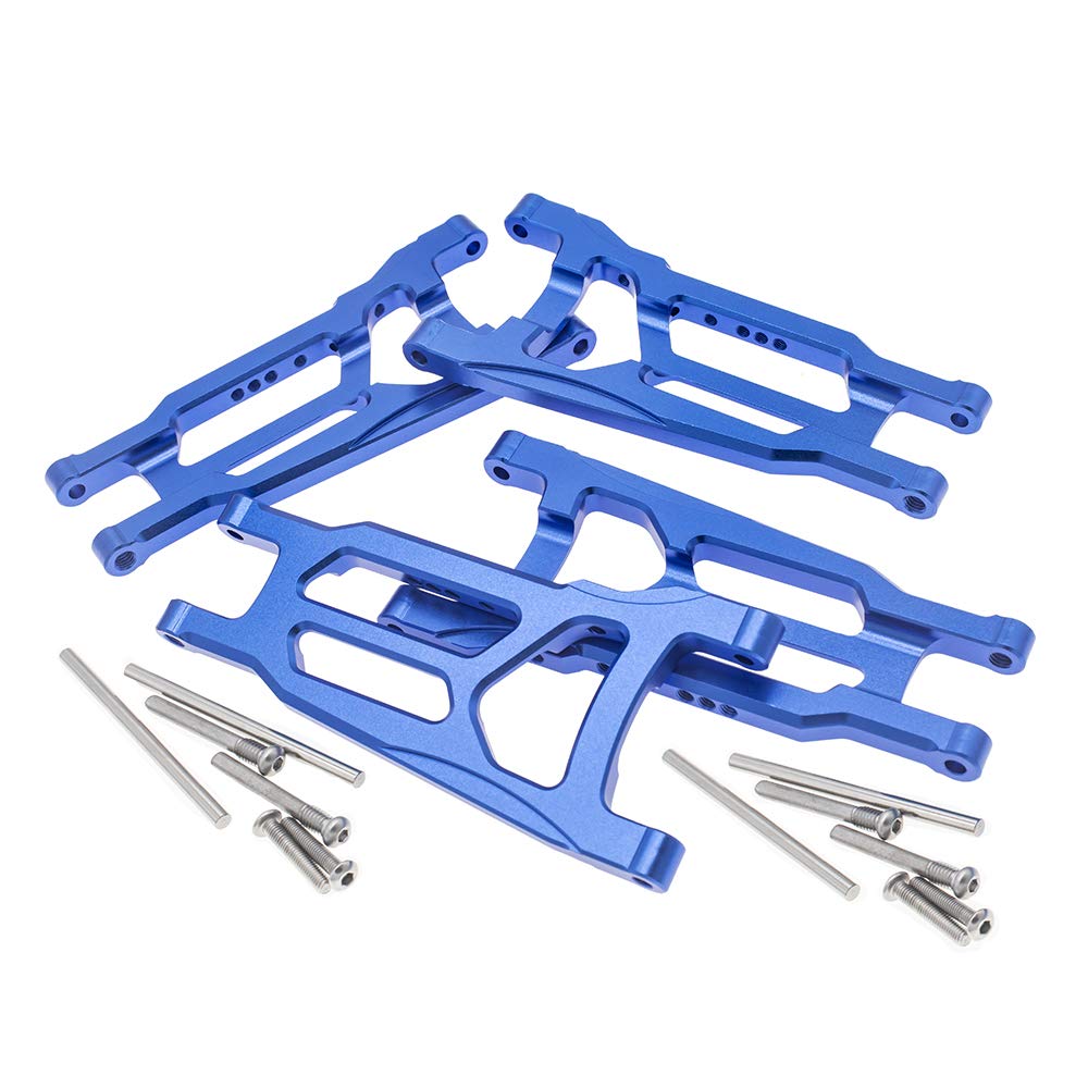 CODA RACING 4-Pack Alloy Front&Rear Suspension Arms for Traxxas 1/10 4X4 Slash, Stampede, Rustler 4WD VXL-Replaces Part 3655