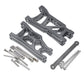 Aluminum Front&Rear Suspension A-Arms Caster Steering Blocks Stub Axle Carriers for Traxxas 2WD 1/10 Slash, Stampede, Rustler, N